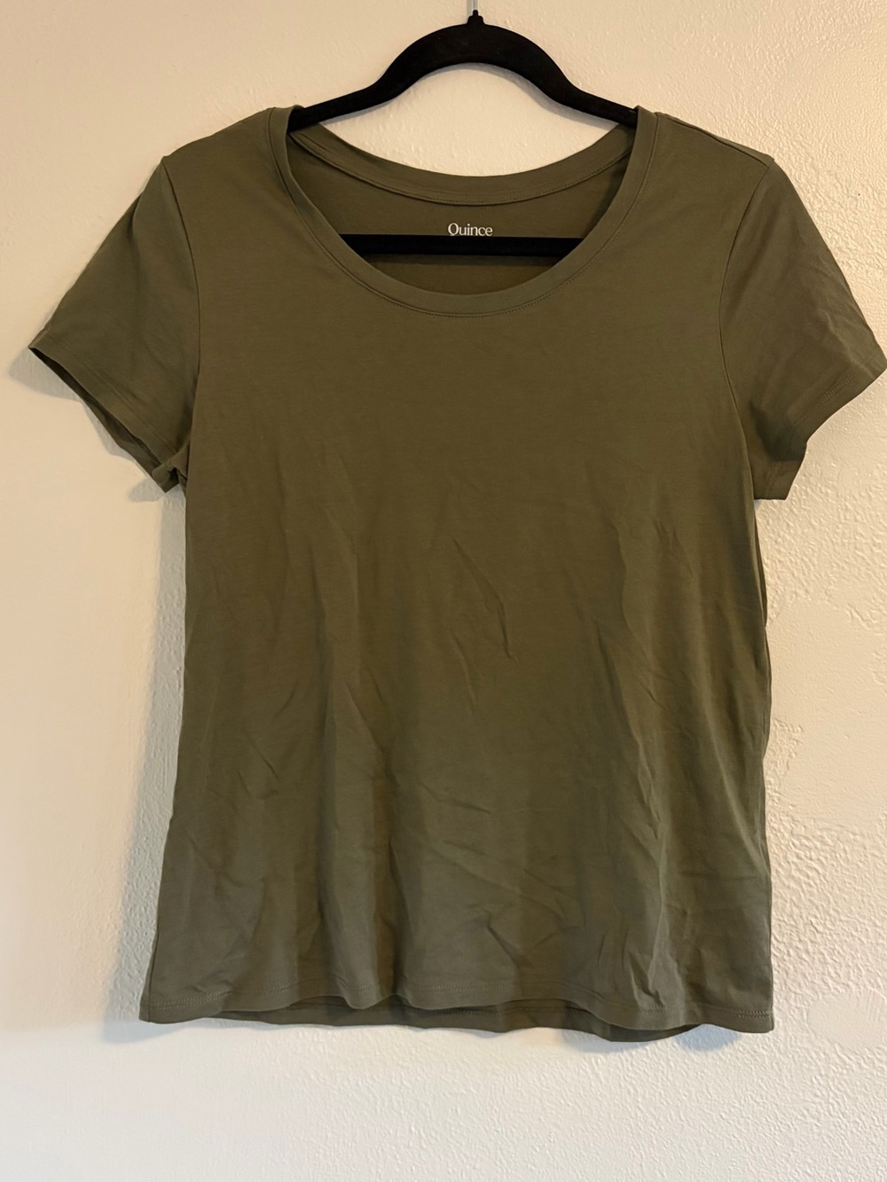 Quince Olive Green Short Sleeve Crewneck Tee